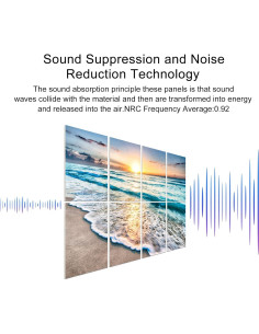 Paneles Acústicos Autoadhesivos YPY 8 Paquete 30x40 cm Decorativos 2