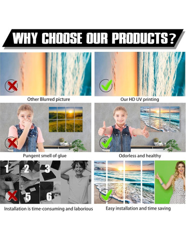 Paneles Acústicos Autoadhesivos YPY 8 Paquete 30x40 cm Decorativos