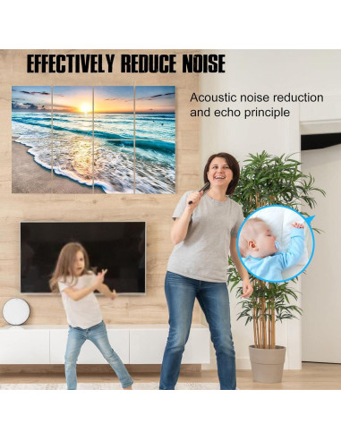 Paneles Acústicos Autoadhesivos YPY 8 Paquete 30x40 cm Decorativos