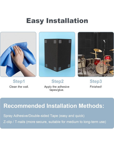 Paquete de 12 trampas de graves acústicas GUERRI 17.78cm