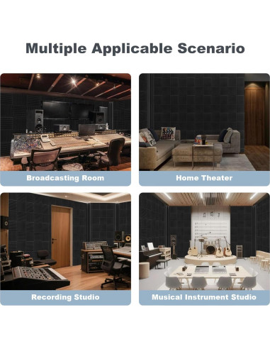 Paquete de 12 trampas de graves acústicas GUERRI 17.78cm