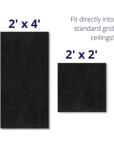 Azulejos Acústicos Soundsulate 60x60 cm - 20 Piezas Negros