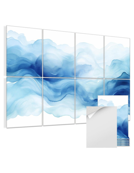 Paquete de 8 Paneles Acústicos Art Autoadhesivos 121.9x81.3cm