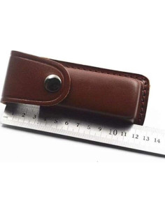 Porta cuchillo de caza JAYSSS, funda de cuero sintético 13x5cm 2