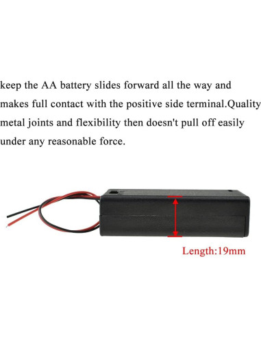 Soporte de Batería AA HAHIYO 3V con Interruptor 8 Piezas