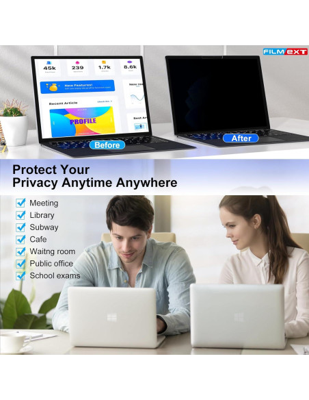 FILMEXT Pantalla Privada para Surface Laptop 7 15" Anti-Reflejo