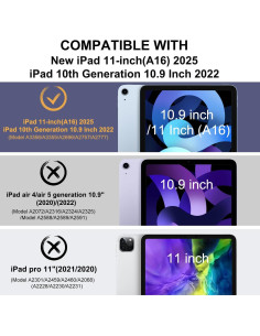 Funda OKP para iPad A16 11" 2025 / 10.9" 2022, Cuero PU 2