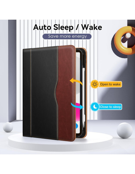 Funda OKP para iPad A16 11" 2025 / 10.9" 2022, Cuero PU