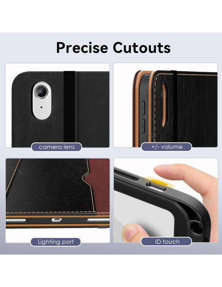 Funda OKP para iPad A16 11" 2025 / 10.9" 2022, Cuero PU