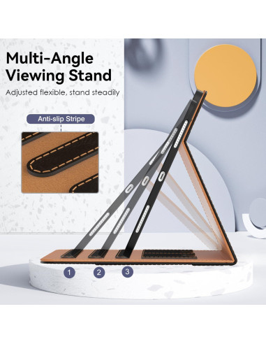 Funda OKP para iPad A16 11" 2025 / 10.9" 2022, Cuero PU