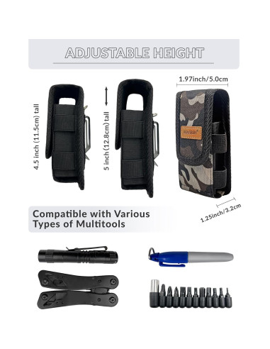 Funda para Multiherramienta MASRIN Camo Nylon 12.7cm