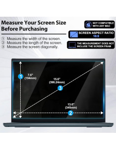 Protector de Pantalla Templado 15.6" XinWoTuo 9H Anti-Huellas 2
