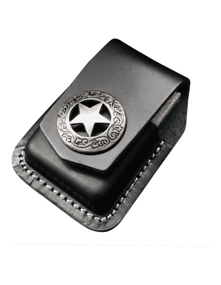 Funda de Cuero para Encendedor Heiluxe con Hebilla - Negro