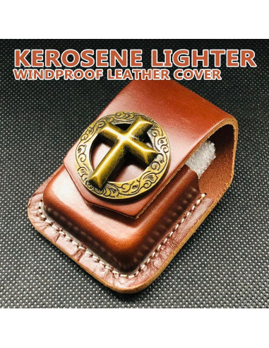 Funda de Cuero para Encendedor Heiluxe con Hebilla - Negro