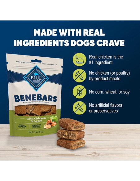 Galletas para Perros Blue Buffalo BeneBars 255 g Pollo y Manzana