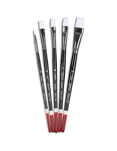 Juego de Pinceles Angelus 5 Piezas para Acrílicos 2