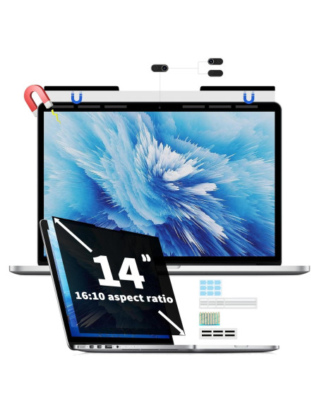 Filtro de Privacidad Magnético 14" Halloive 16:10 Anti-reflejo