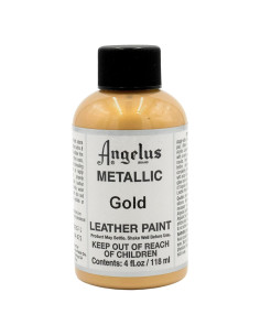 Pintura Acrílica para Cuero Angelus 118.3 ml Oro Brillante