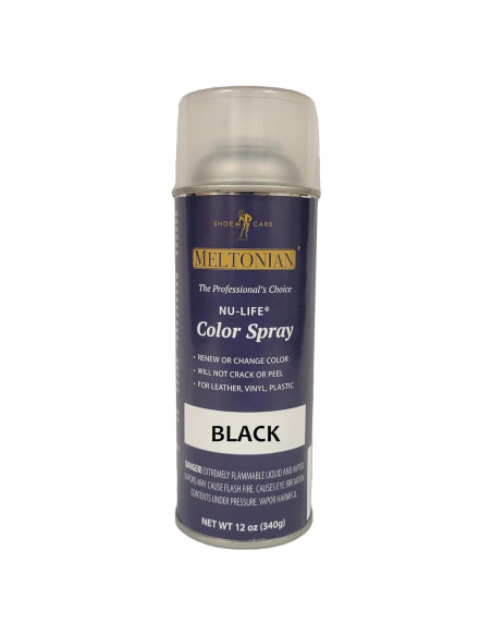Spray Color Meltonian Nu-Life para Cuero y Vinilo 355 ml Negro
