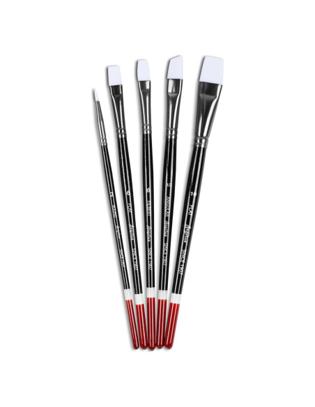 Juego de Pinceles Angelus Sintéticos para Pintura Acrílica (5 piezas)