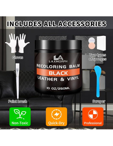 Bálsamo de Recoloración de Cuero Laxmorph Negro 0.28 kg