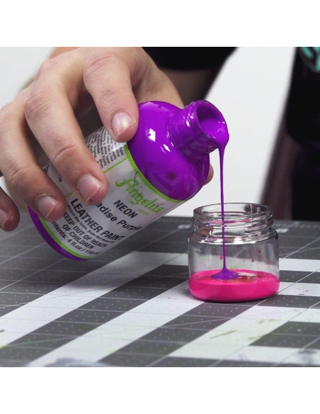 Kit de Pintura Acrílica Neón Angelus 4oz 6 Pack para Cuero y Arte