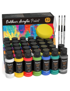 Pintura Acrílica Exterior Nicpro 32 Colores 60 ml No Tóxica