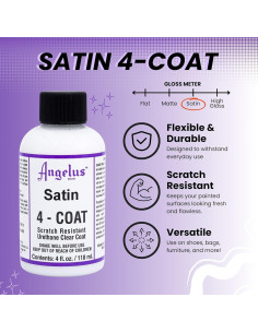 Sellador de Cuero Satinado Angelus 118 ml - Resistente a Rayones 2