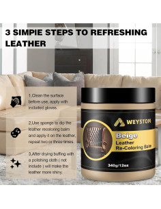 Bálsamo de Recoloración de Cuero WEYSTOM 388g Beige 2