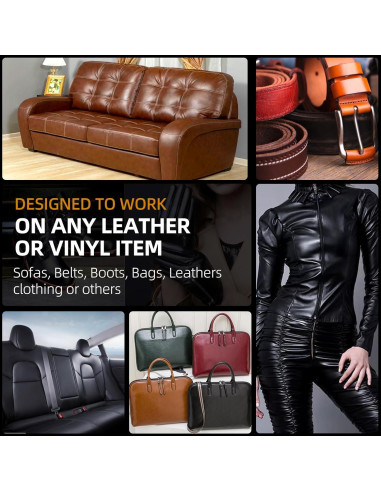 Bálsamo para Recoloración de Cuero AIUKBL Marrón Oscuro 388g