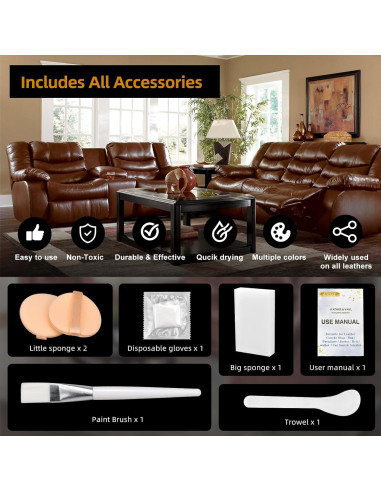 Bálsamo para Recoloración de Cuero AIUKBL Marrón Oscuro 388g