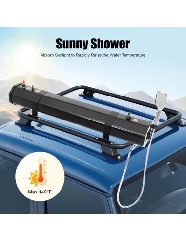 Tanque de Agua Presurizado SHZULUSE 30L Ducha Portátil Camping