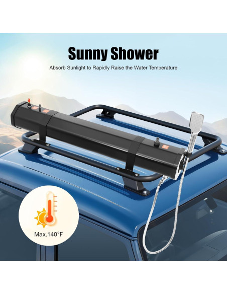 Tanque de Agua Presurizado SHZULUSE 30L Ducha Portátil Camping