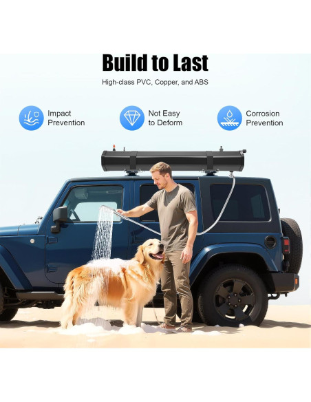 Tanque de Agua Presurizado SHZULUSE 30L Ducha Portátil Camping