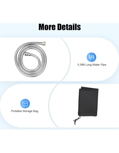 Tanque de Agua Presurizado SHZULUSE 30L Ducha Portátil Camping