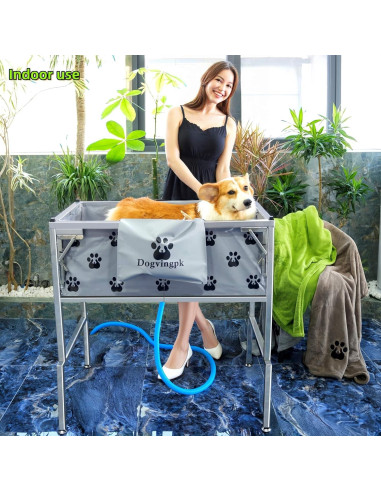 Bañera Elevada Plegable para Perros Dogvingpk 136 kg