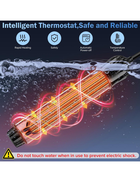 Calentador de Agua Inmersión FIVECUBS 2000W con Termómetro Digital