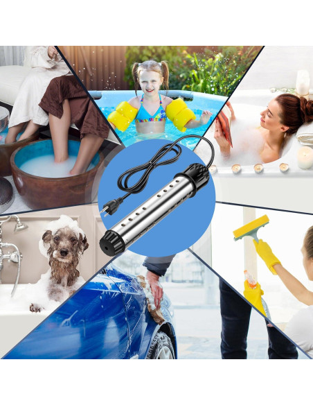 Calentador de Agua Inmersión FIVECUBS 2000W con Termómetro Digital