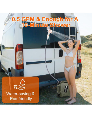 Ducha de Camping Portátil Brarvagur con Filtro y Luz LED
