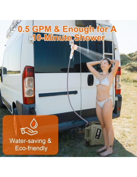 Ducha de Camping Portátil Brarvagur con Filtro y Luz LED