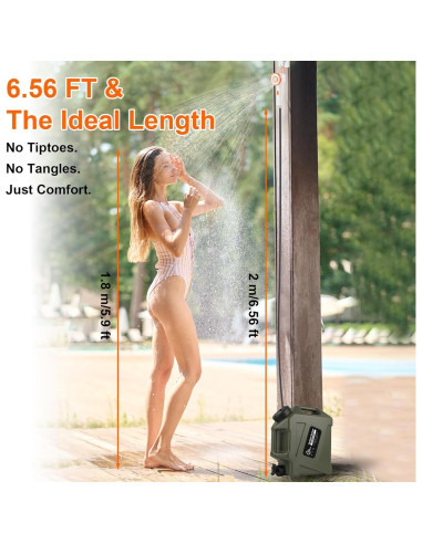 Ducha de Camping Portátil Brarvagur con Filtro y Luz LED