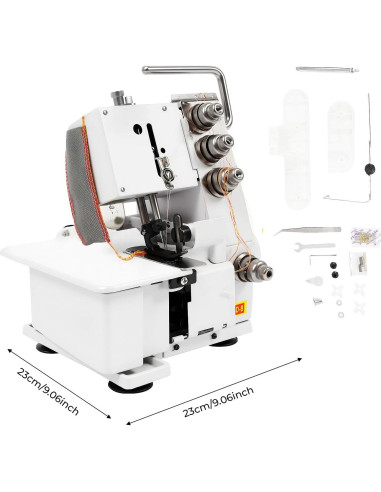 Máquina de Overlock Serger JAYGOVAN 4 Hilos 1200 PPM Luz LED