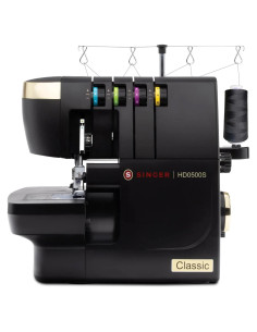 Máquina de Coser Overlock SINGER HD0500S 2/3/4 Hilos 1300 PPM