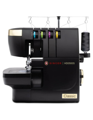 Máquina de Coser Overlock SINGER HD0500S 2/3/4 Hilos 1300 PPM