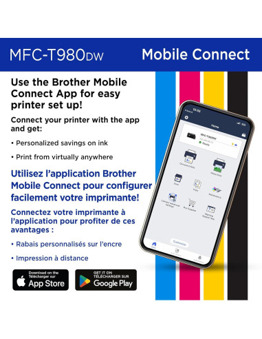 Impresora Multifuncional Brother MFC-T980DW a Color WiFi
