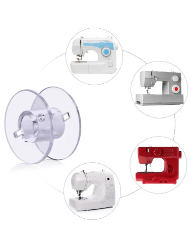 50 Bobinas de Plástico para Máquina de Coser Eoehro FR001