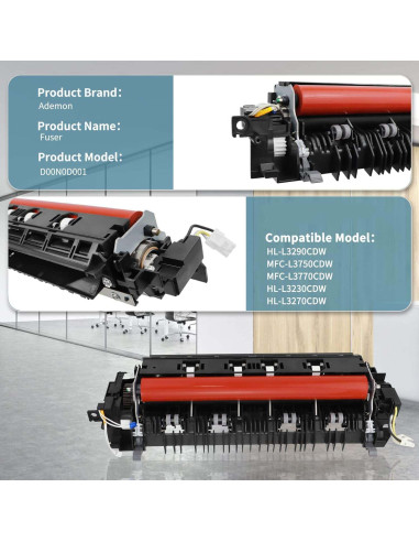 Kit de Fusor Ademon D00N0D001 Compatible Impresoras Brother