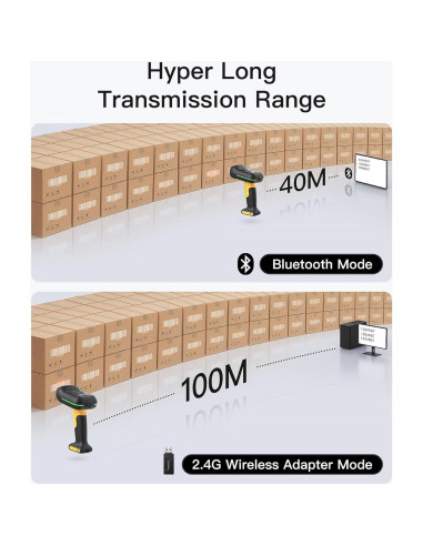 Escáner de Código de Barras Inateck BCST-75S Inalámbrico IP67