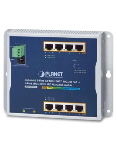 Interruptor Industrial Planet WGS-4215-8P2S 8 Puertos PoE