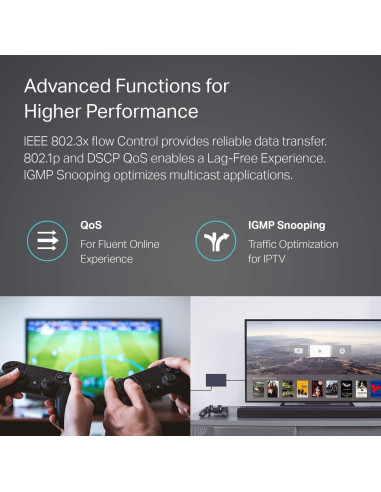 Switch Ethernet Gigabit TP-Link TL-SG108 de 8 Puertos Metal